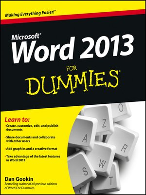 cover image of Word 2013 For Dummies